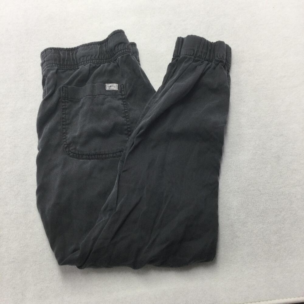 Orvis Pants Mens Small Gray Jogger Elastic Waist Drawstring Cuffed Casual